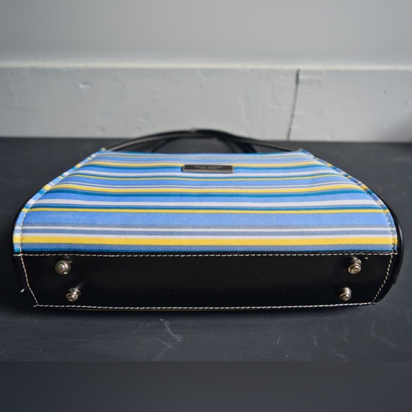 VINTAGE Kate Spade New York Multicolour Striped Handbag Y2K Retro Purse Designer - Picture 13 of 16